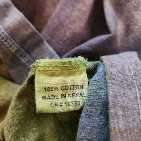 ark imports tank Top Size XL Olive & Grey Tie Dye - Picture 8 of 12